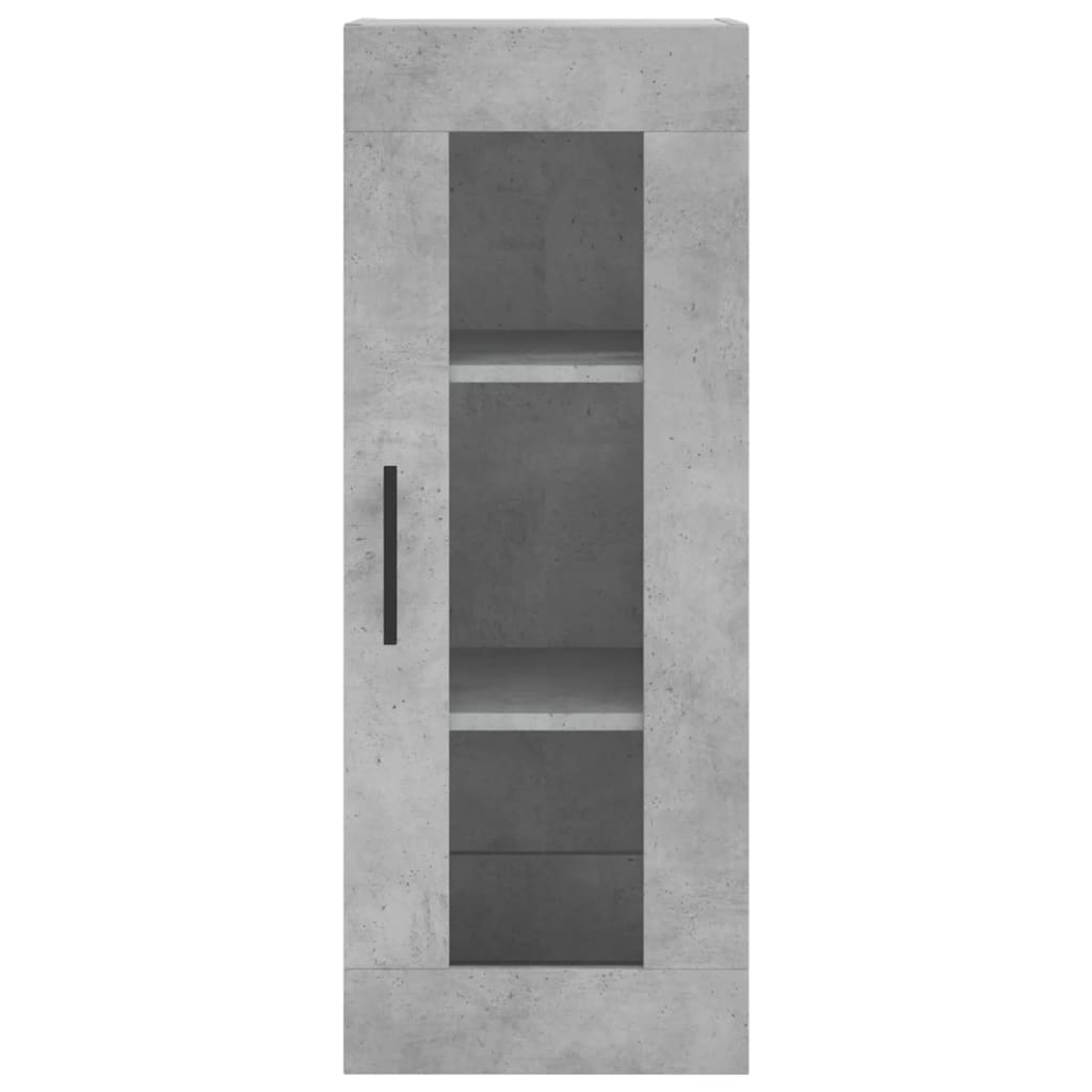 Image Buffet haut Gris béton 34,5x34x180 cm Bois d'ingénierie | Xios Store SNC vidaXL Xios Store SNC