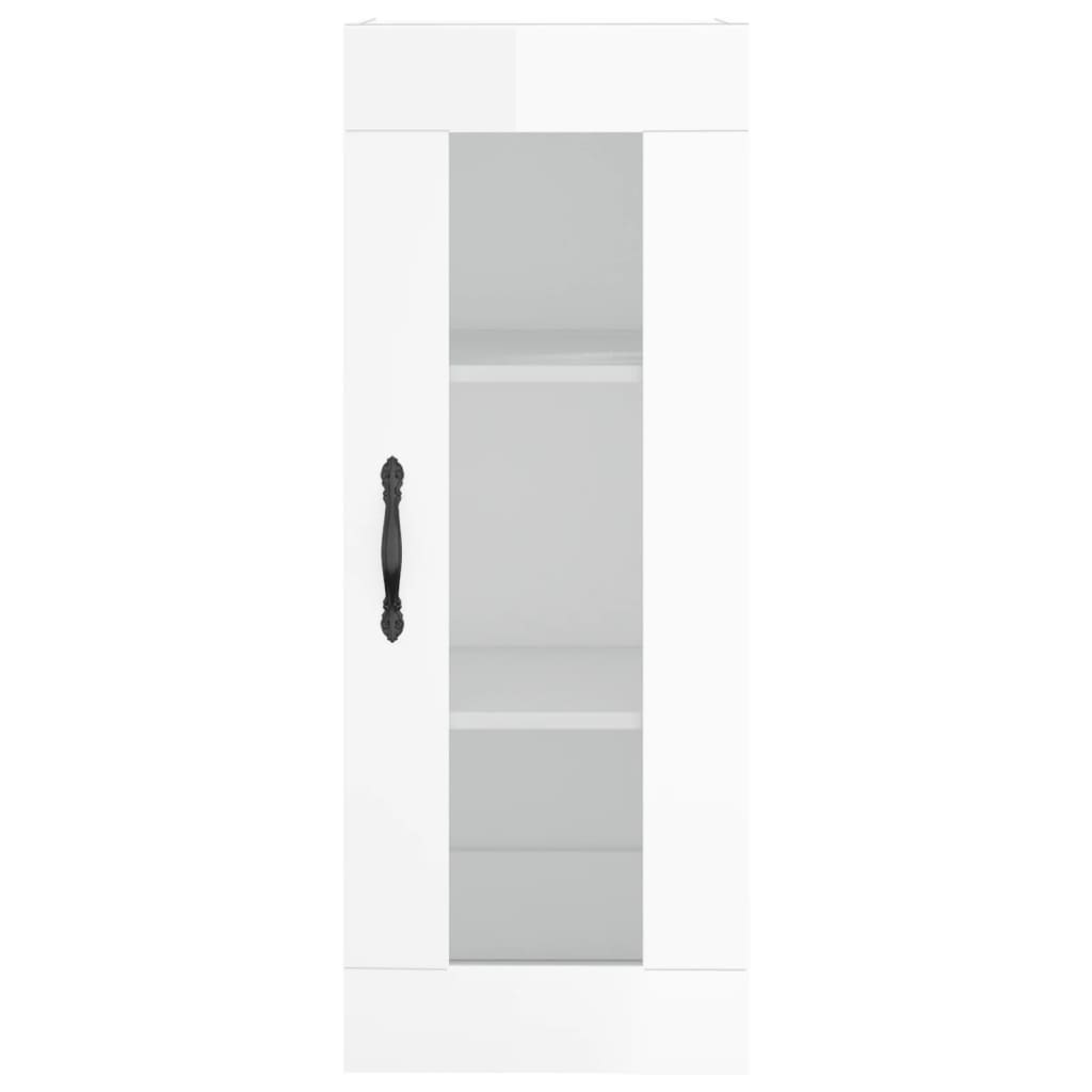 Image Buffet haut Blanc brillant 34,5x34x180 cm Bois d'ingénierie | Xios Store SNC vidaXL Xios Store SNC