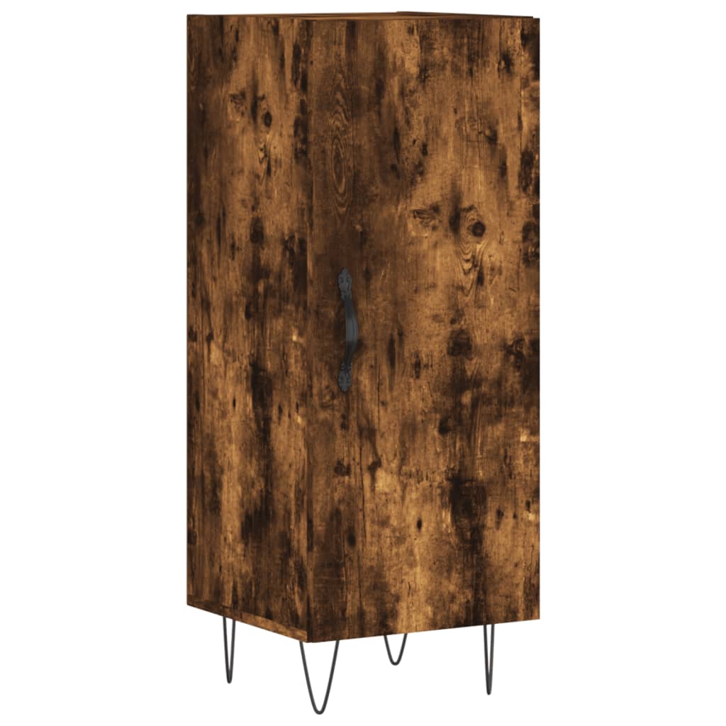 Image Buffet haut Chêne fumé 34,5x34x180 cm Bois d'ingénierie | Xios Store SNC vidaXL Xios Store SNC