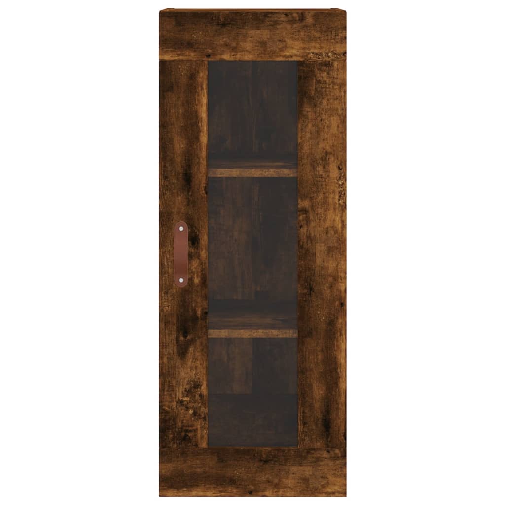 Image Buffet haut Chêne fumé 34,5x34x180 cm Bois d'ingénierie | Xios Store SNC vidaXL Xios Store SNC