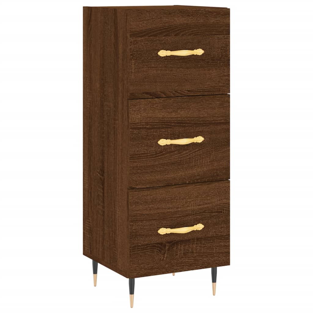 Image Buffet haut Chêne marron 34,5x34x180 cm Bois d'ingénierie | Xios Store SNC vidaXL Xios Store SNC