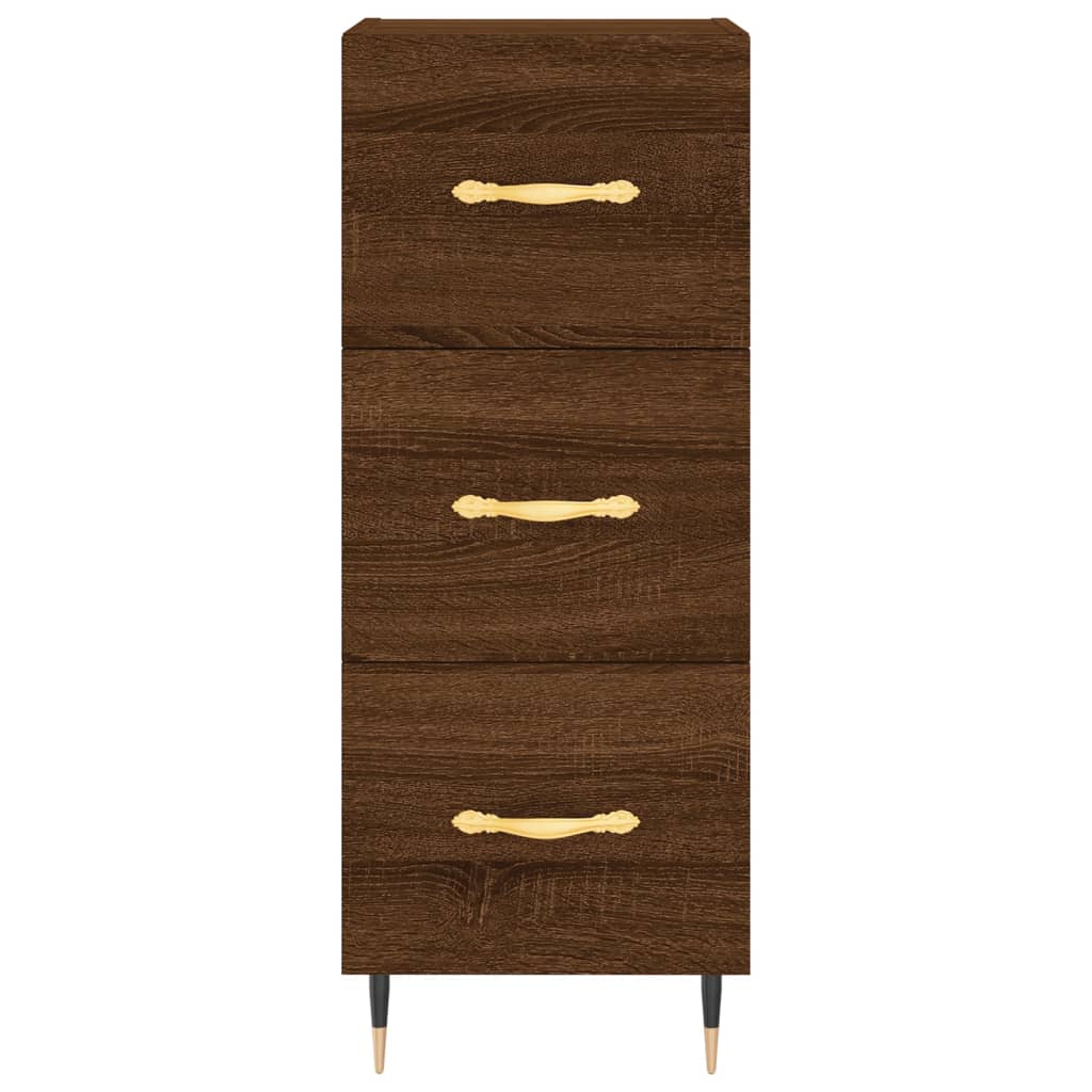 Image Buffet haut Chêne marron 34,5x34x180 cm Bois d'ingénierie | Xios Store SNC vidaXL Xios Store SNC