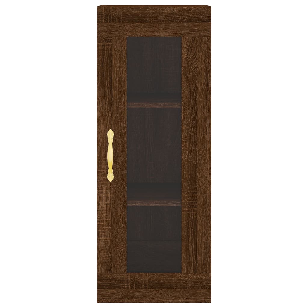 Image Buffet haut Chêne marron 34,5x34x180 cm Bois d'ingénierie | Xios Store SNC vidaXL Xios Store SNC