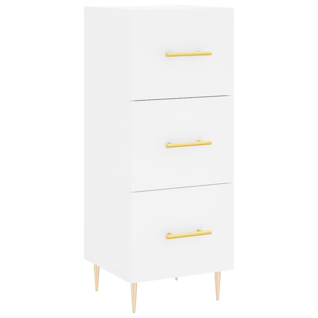 Image Buffet haut Blanc 34,5x34x180 cm Bois d'ingénierie | Xios Store SNC vidaXL Xios Store SNC