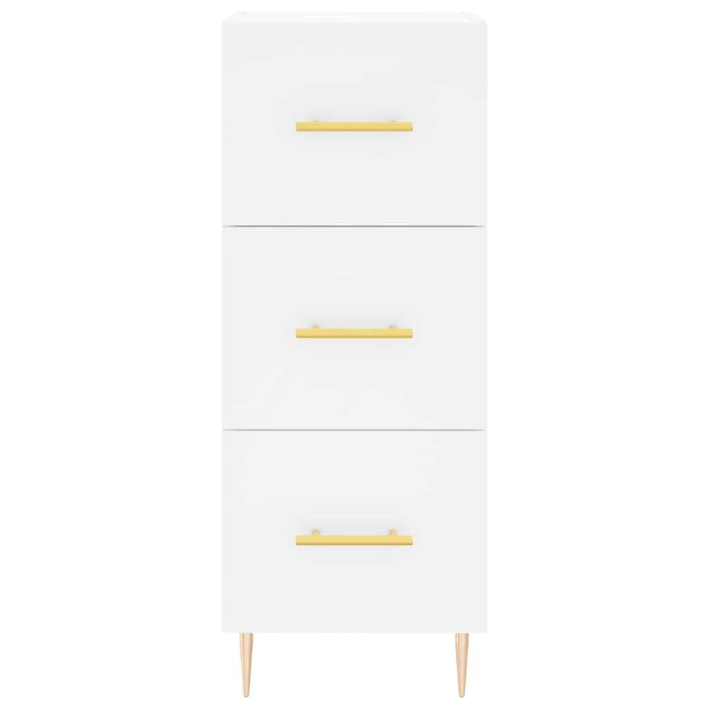 Image Buffet haut Blanc 34,5x34x180 cm Bois d'ingénierie | Xios Store SNC vidaXL Xios Store SNC