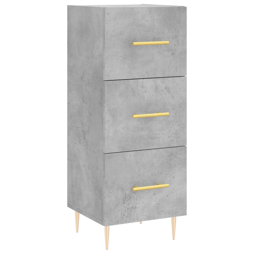 Image Buffet haut Gris béton 34,5x34x180 cm Bois d'ingénierie | Xios Store SNC vidaXL Xios Store SNC