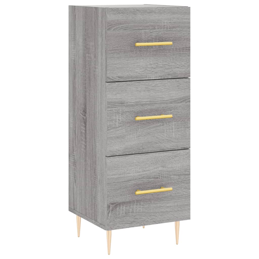 Image Buffet haut Sonoma gris 34,5x34x180 cm Bois d'ingénierie | Xios Store SNC vidaXL Xios Store SNC