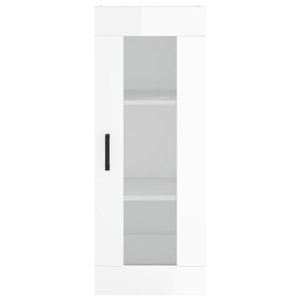 Image Buffet haut Blanc brillant 34,5x34x180 cm Bois d'ingénierie | Xios Store SNC vidaXL Xios Store SNC