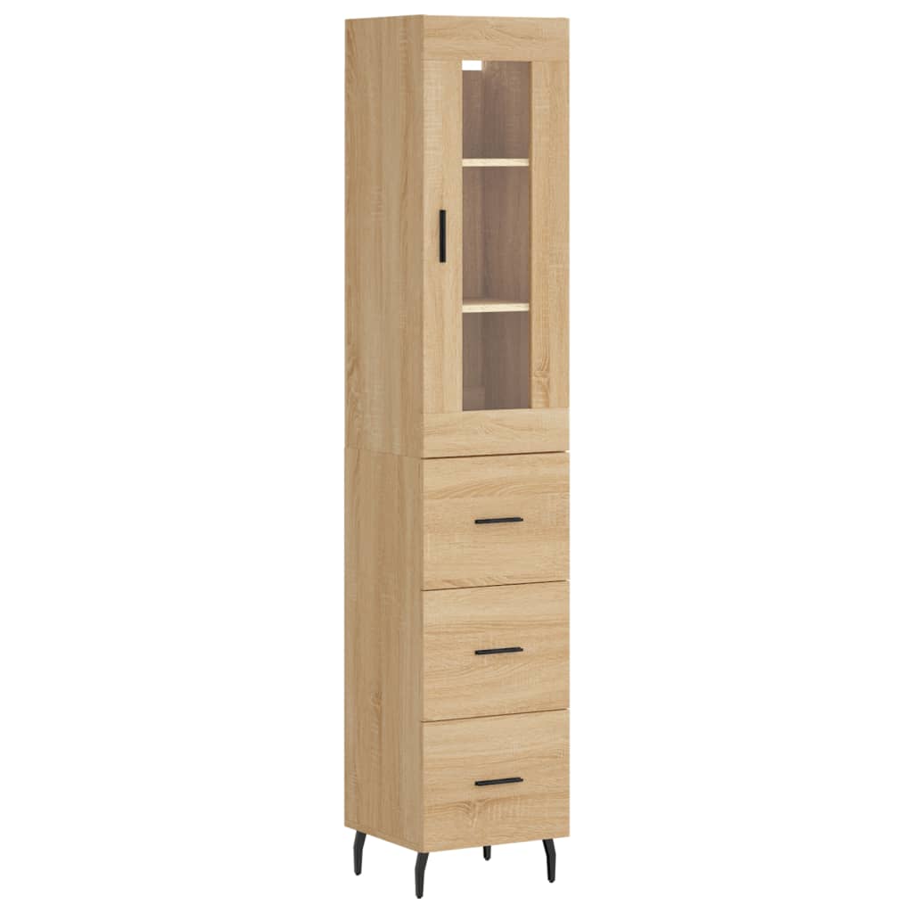 Image Buffet haut Chêne sonoma 34,5x34x180 cm Bois d'ingénierie | Xios Store SNC vidaXL Xios Store SNC