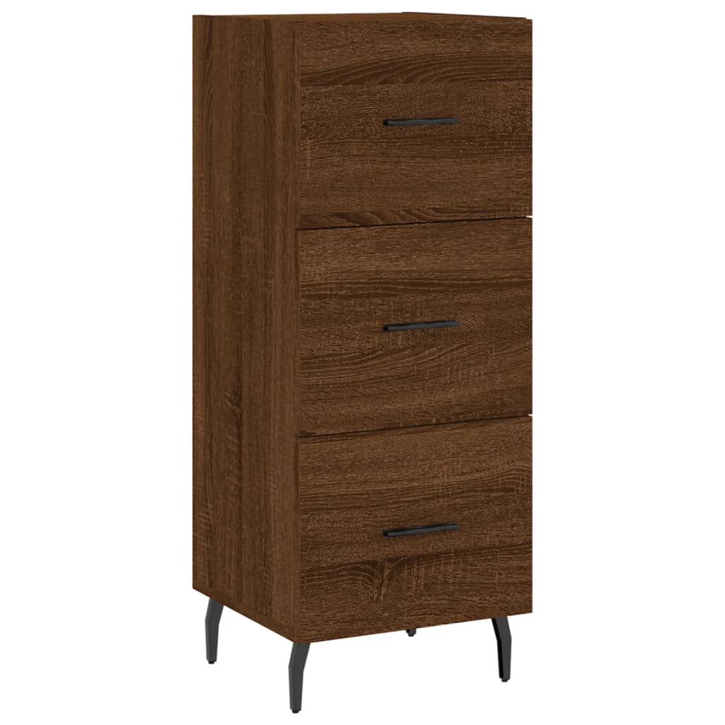 Image Buffet haut Chêne marron 34,5x34x180 cm Bois d'ingénierie | Xios Store SNC vidaXL Xios Store SNC