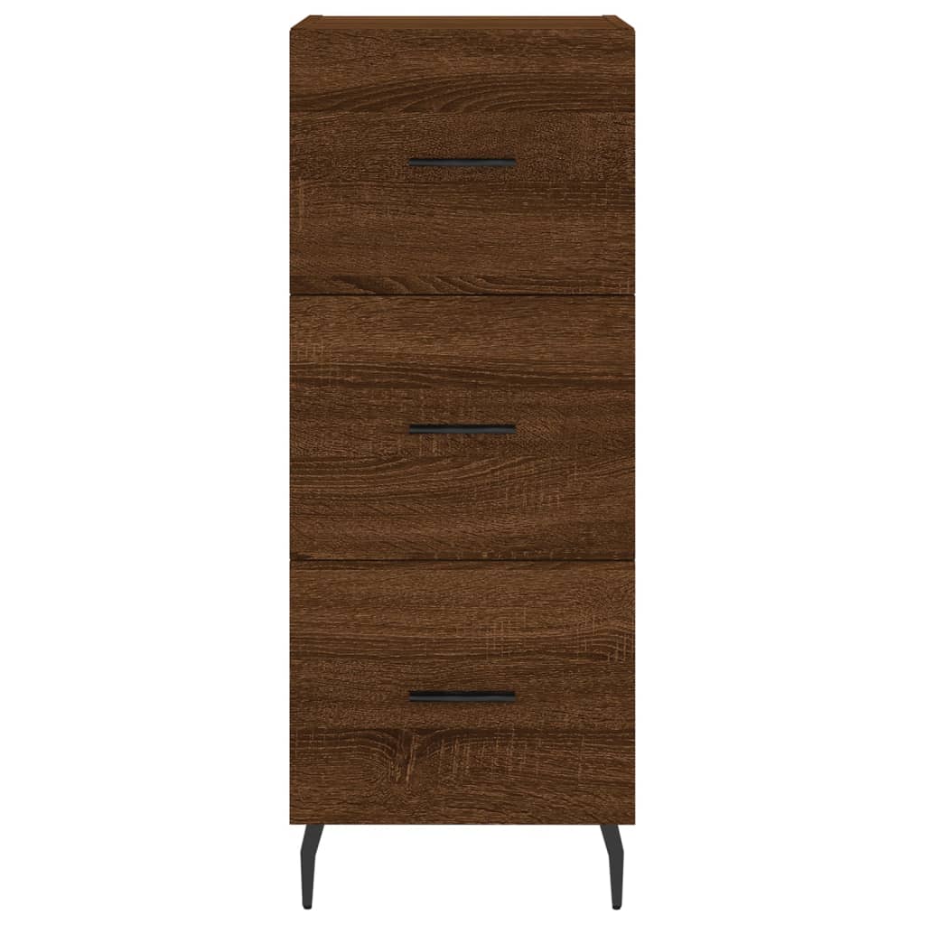 Image Buffet haut Chêne marron 34,5x34x180 cm Bois d'ingénierie | Xios Store SNC vidaXL Xios Store SNC