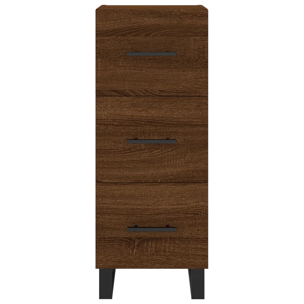 Image Buffet haut Chêne marron 34,5x34x180 cm Bois d'ingénierie | Xios Store SNC vidaXL Xios Store SNC