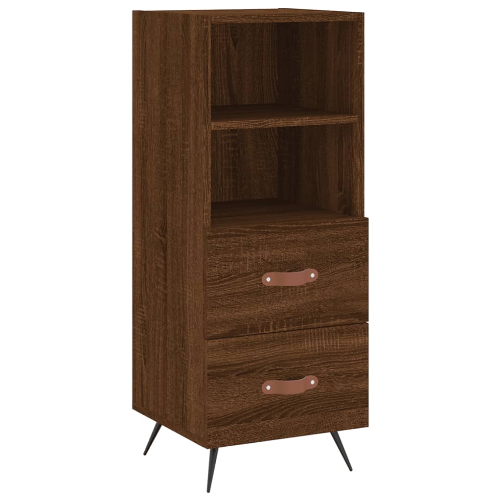 Image Buffet haut Chêne marron 34,5x34x180 cm Bois d'ingénierie | Xios Store SNC vidaXL Xios Store SNC