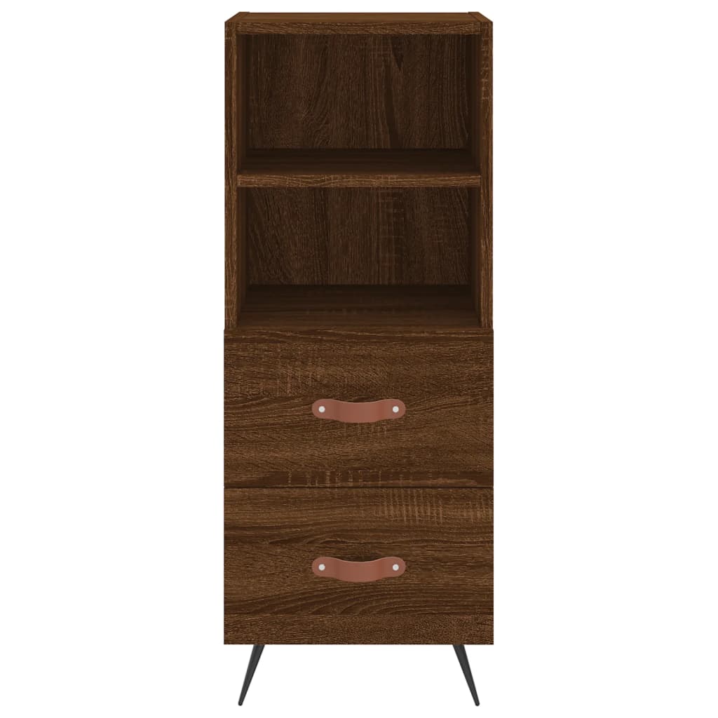 Image Buffet haut Chêne marron 34,5x34x180 cm Bois d'ingénierie | Xios Store SNC vidaXL Xios Store SNC