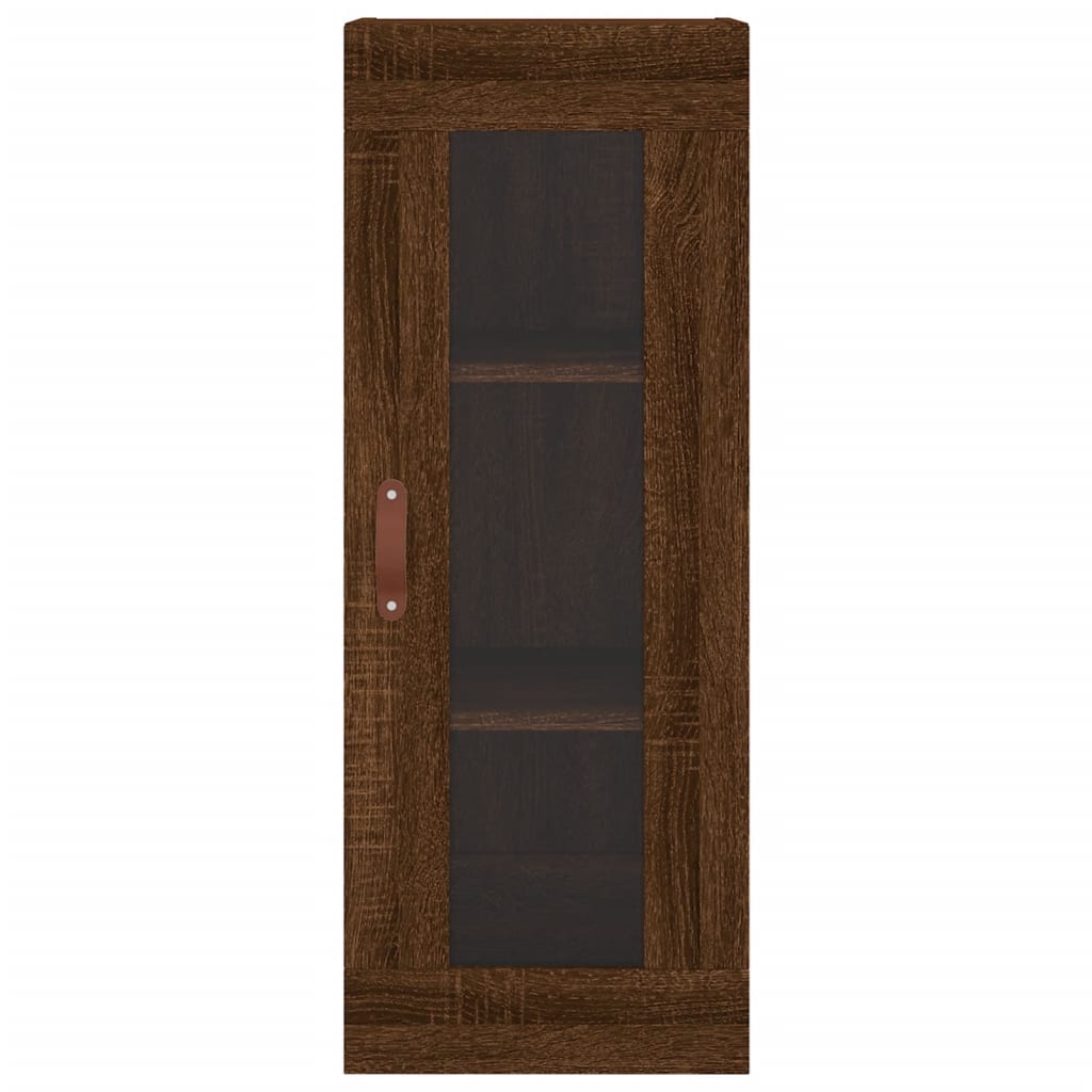 Image Buffet haut Chêne marron 34,5x34x180 cm Bois d'ingénierie | Xios Store SNC vidaXL Xios Store SNC