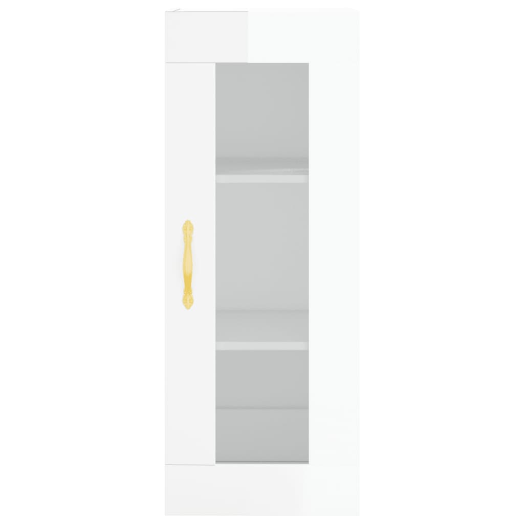 Image Buffet haut Blanc brillant 34,5x34x180 cm Bois d'ingénierie | Xios Store SNC vidaXL Xios Store SNC