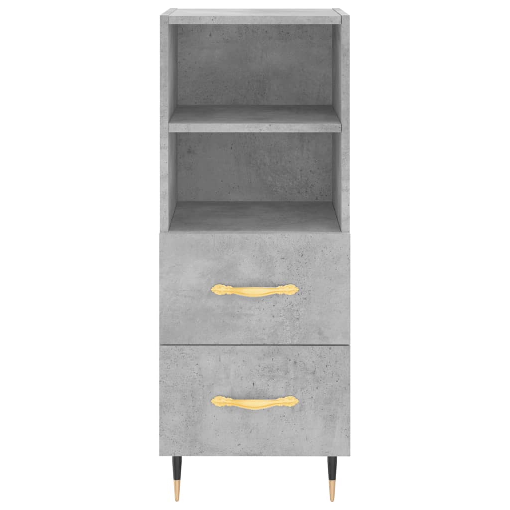 Image Buffet haut Gris béton 34,5x34x180 cm Bois d'ingénierie | Xios Store SNC vidaXL Xios Store SNC