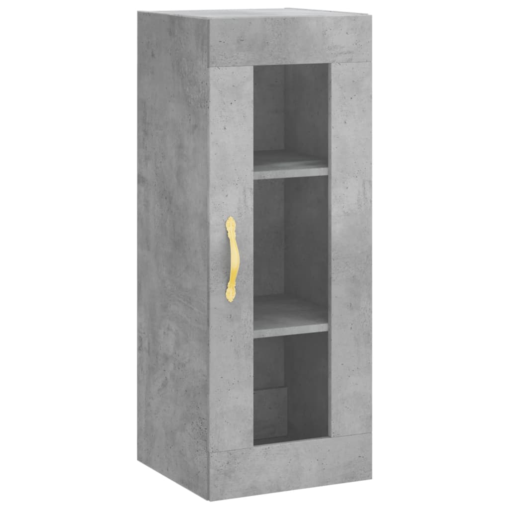 Image Buffet haut Gris béton 34,5x34x180 cm Bois d'ingénierie | Xios Store SNC vidaXL Xios Store SNC