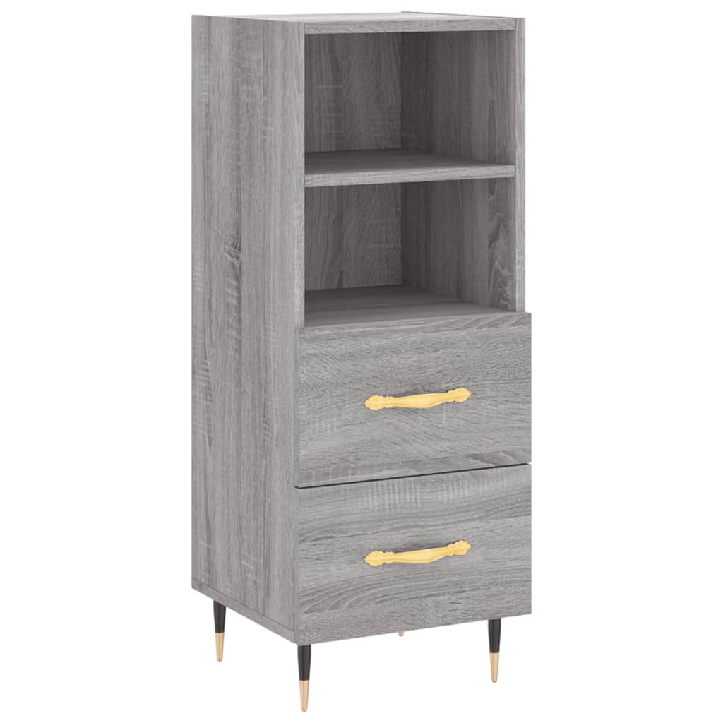 Image Buffet haut Sonoma gris 34,5x34x180 cm Bois d'ingénierie | Xios Store SNC vidaXL Xios Store SNC