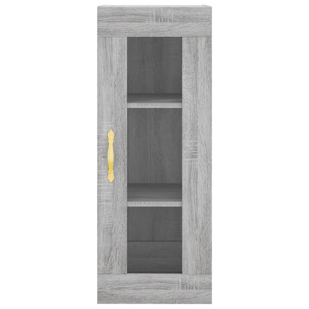 Image Buffet haut Sonoma gris 34,5x34x180 cm Bois d'ingénierie | Xios Store SNC vidaXL Xios Store SNC