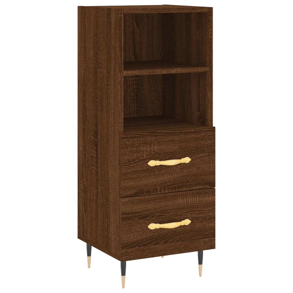 Image Buffet haut Chêne marron 34,5x34x180 cm Bois d'ingénierie | Xios Store SNC vidaXL Xios Store SNC