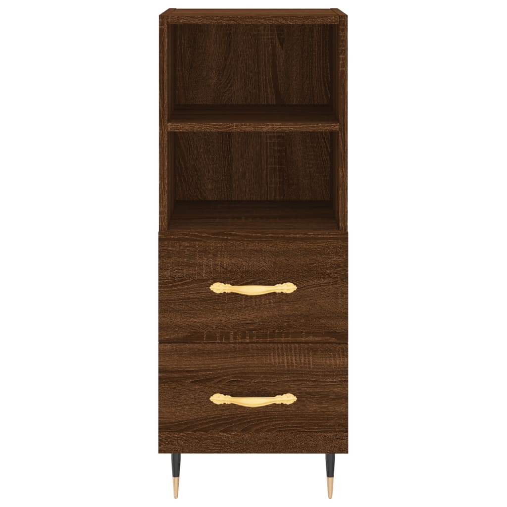 Image Buffet haut Chêne marron 34,5x34x180 cm Bois d'ingénierie | Xios Store SNC vidaXL Xios Store SNC