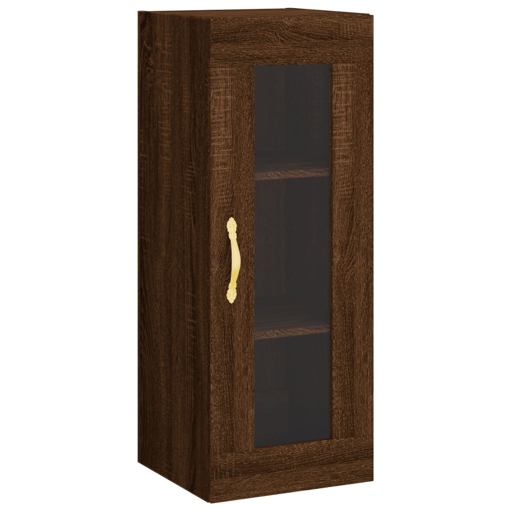 Image Buffet haut Chêne marron 34,5x34x180 cm Bois d'ingénierie | Xios Store SNC vidaXL Xios Store SNC