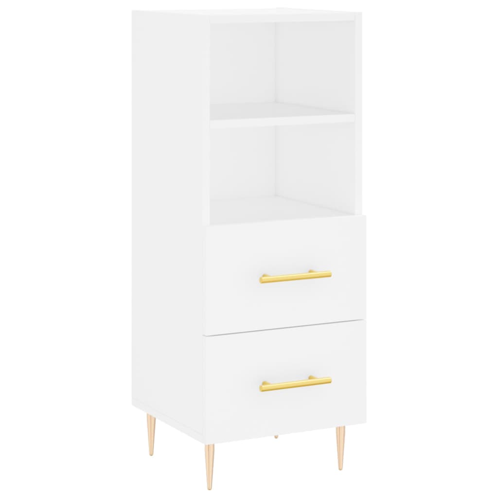 Image Buffet haut Blanc 34,5x34x180 cm Bois d'ingénierie | Xios Store SNC vidaXL Xios Store SNC