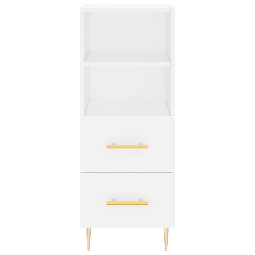 Image Buffet haut Blanc 34,5x34x180 cm Bois d'ingénierie | Xios Store SNC vidaXL Xios Store SNC