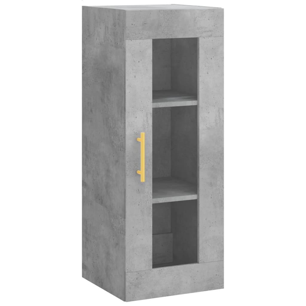 Image Buffet haut Gris béton 34,5x34x180 cm Bois d'ingénierie | Xios Store SNC vidaXL Xios Store SNC