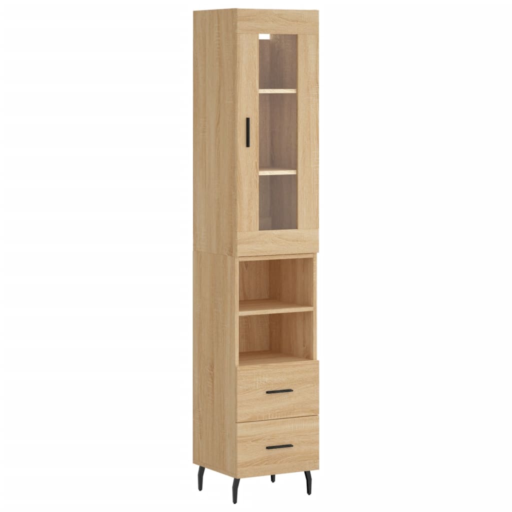 Image Buffet haut Chêne sonoma 34,5x34x180 cm Bois d'ingénierie | Xios Store SNC vidaXL Xios Store SNC