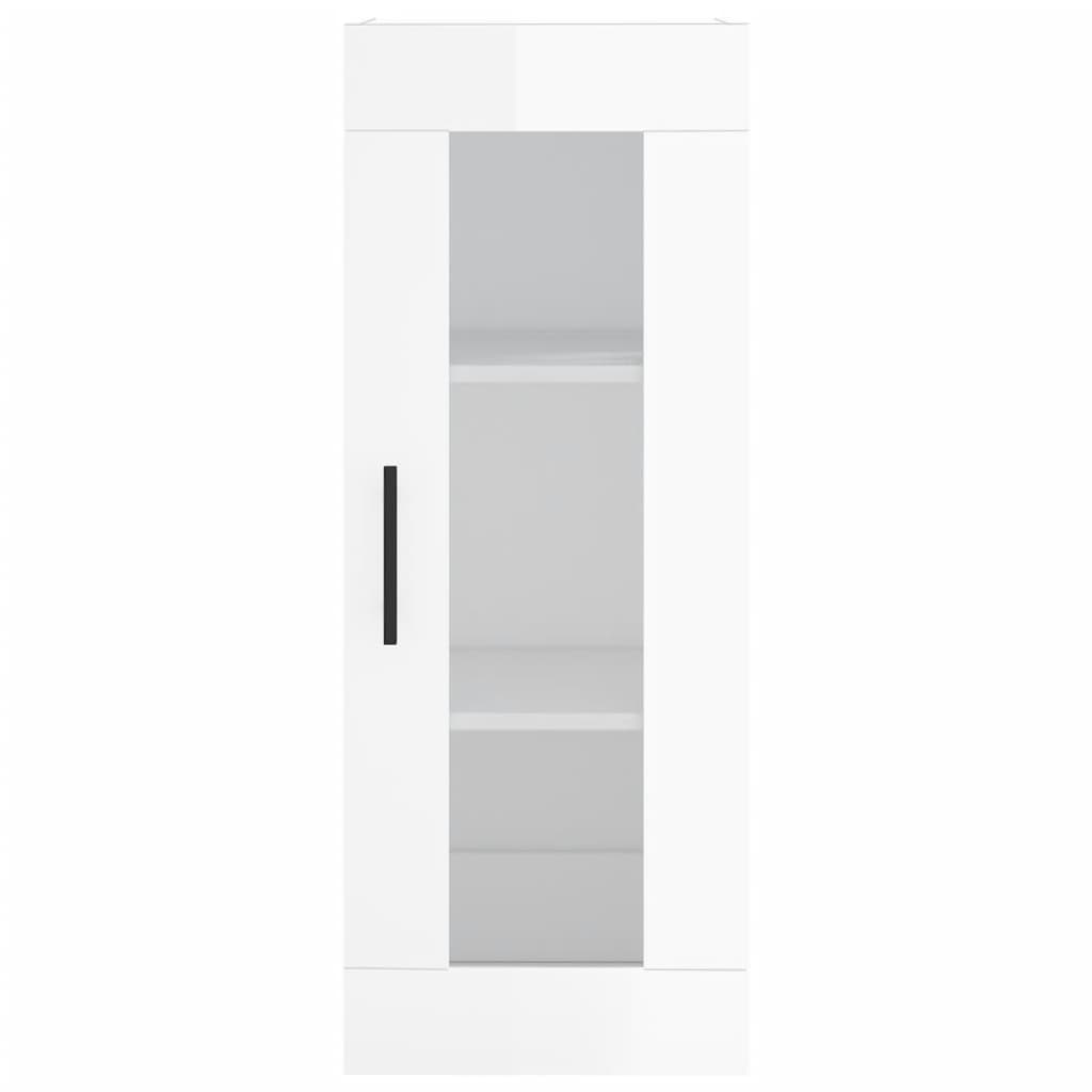 Image Buffet haut Blanc brillant 34,5x34x180 cm Bois d'ingénierie | Xios Store SNC vidaXL Xios Store SNC