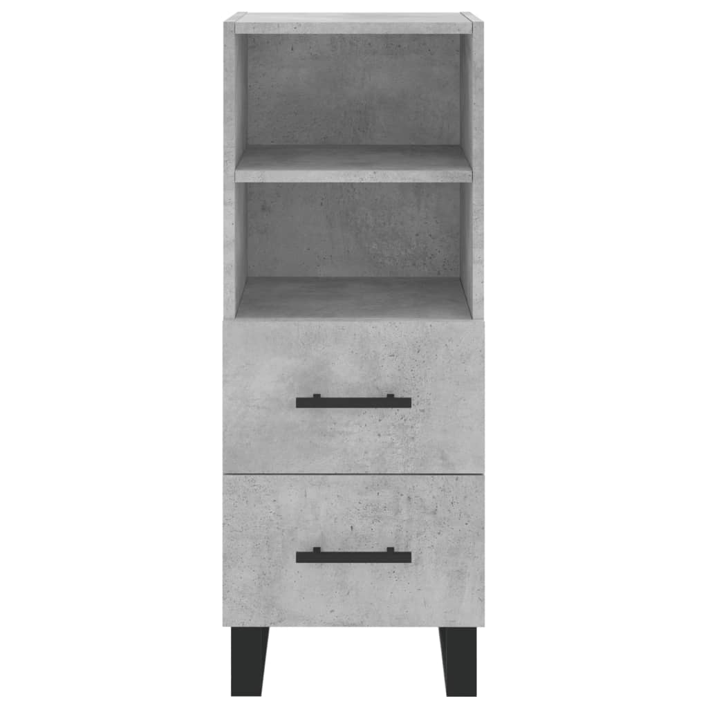 Buffet haut Gris béton 34,5x34x180 cm Bois d'ingénierie, Xios Store SNC