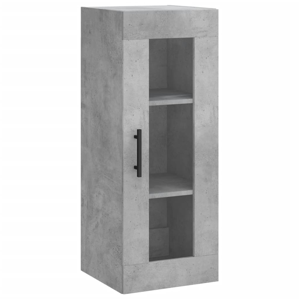 Buffet haut Gris béton 34,5x34x180 cm Bois d'ingénierie, Xios Store SNC