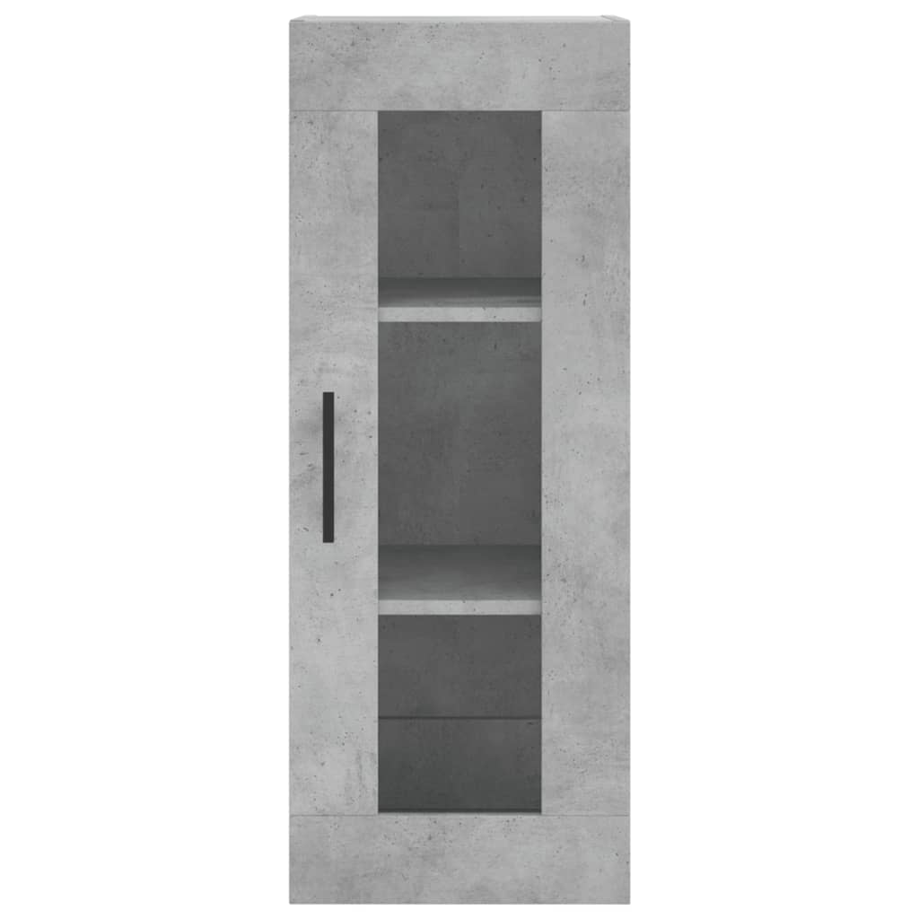 Buffet haut Gris béton 34,5x34x180 cm Bois d'ingénierie, Xios Store SNC