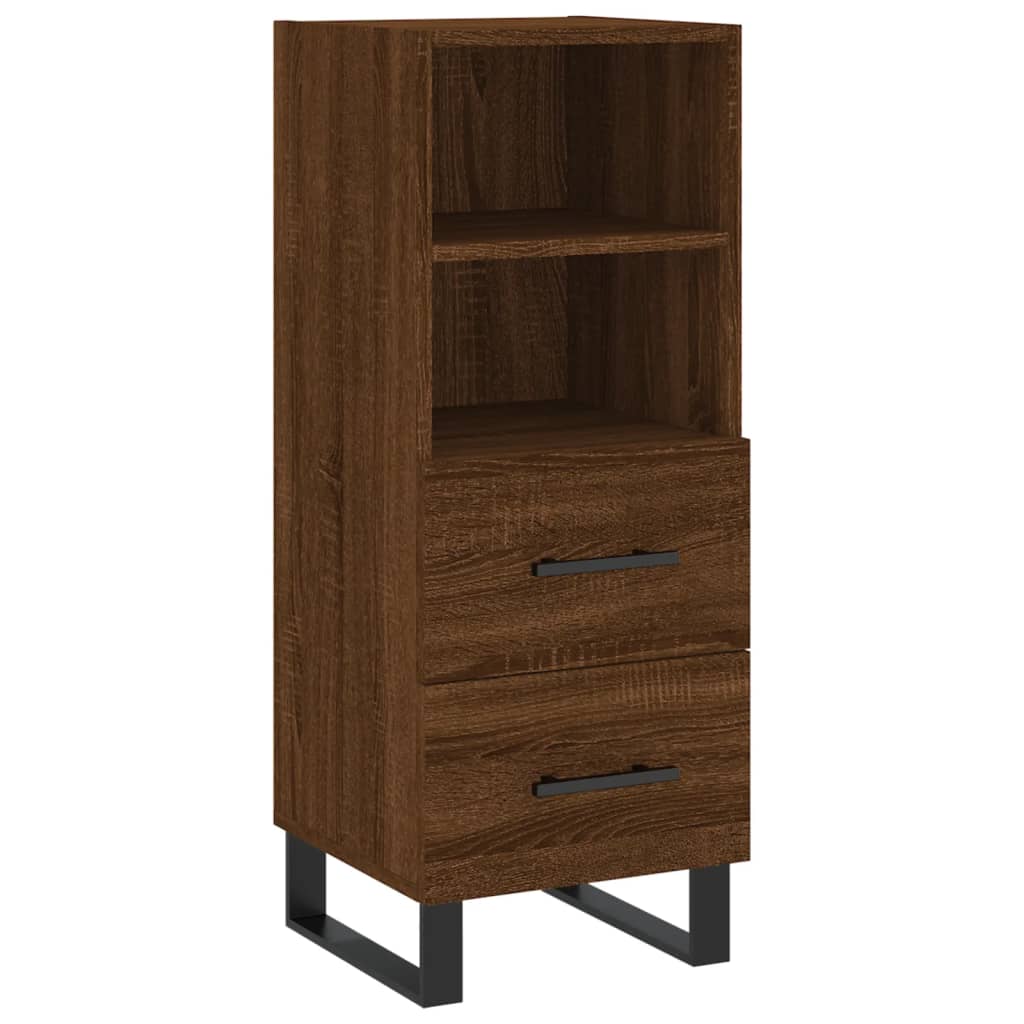 Image Buffet haut Chêne marron 34,5x34x180 cm Bois d'ingénierie | Xios Store SNC vidaXL Xios Store SNC