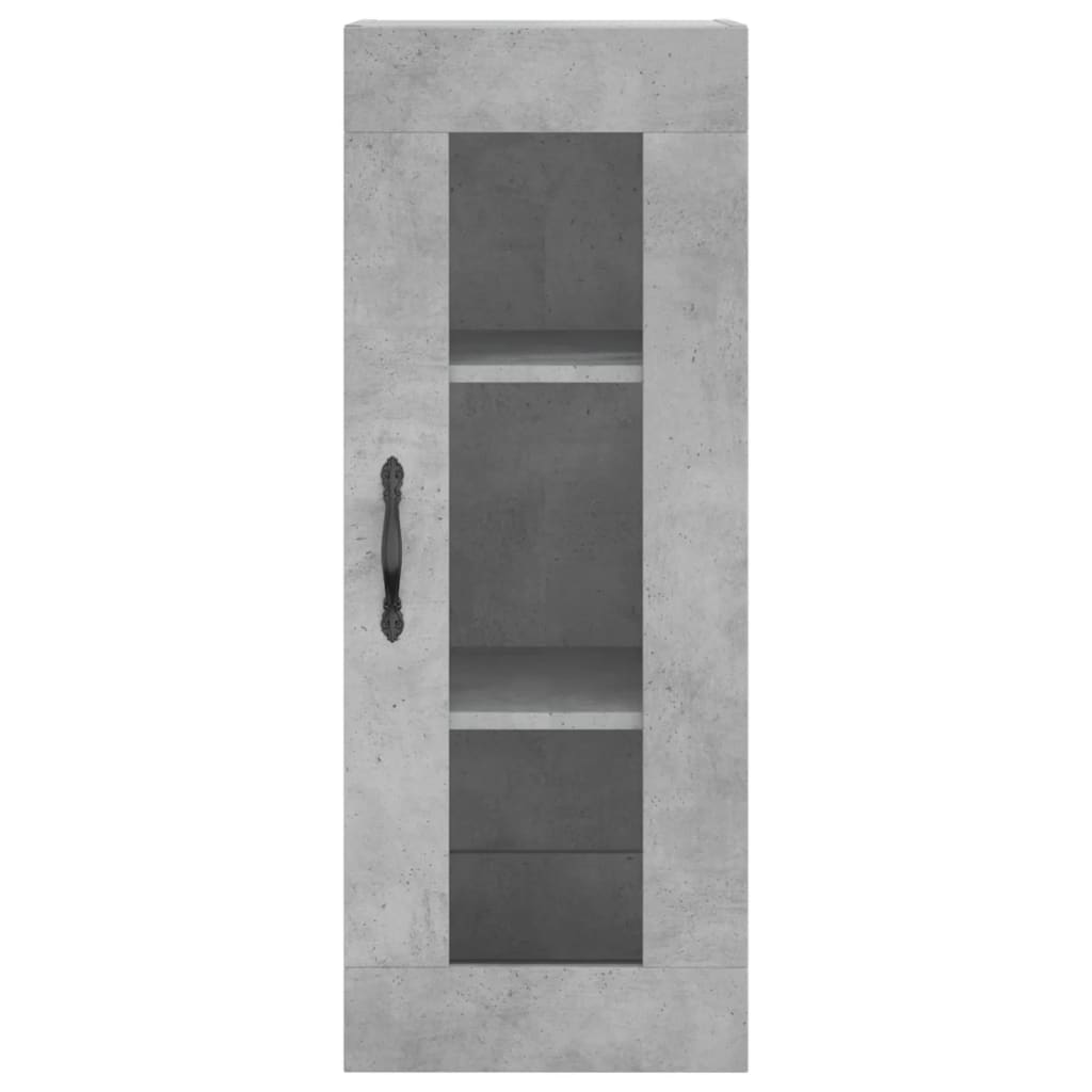 Image Buffet haut Gris béton 34,5x34x180 cm Bois d'ingénierie | Xios Store SNC vidaXL Xios Store SNC