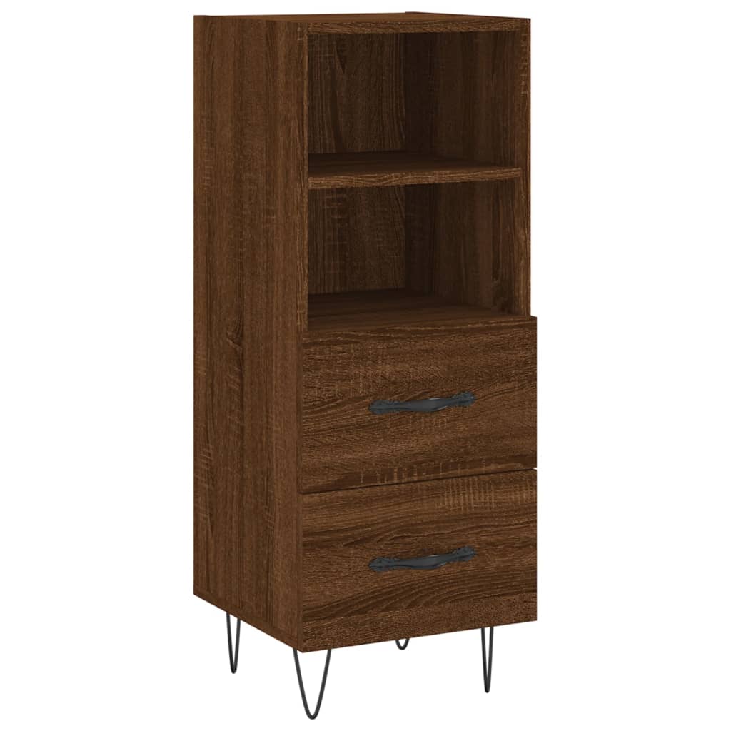 Image Buffet haut Chêne marron 34,5x34x180 cm Bois d'ingénierie | Xios Store SNC vidaXL Xios Store SNC