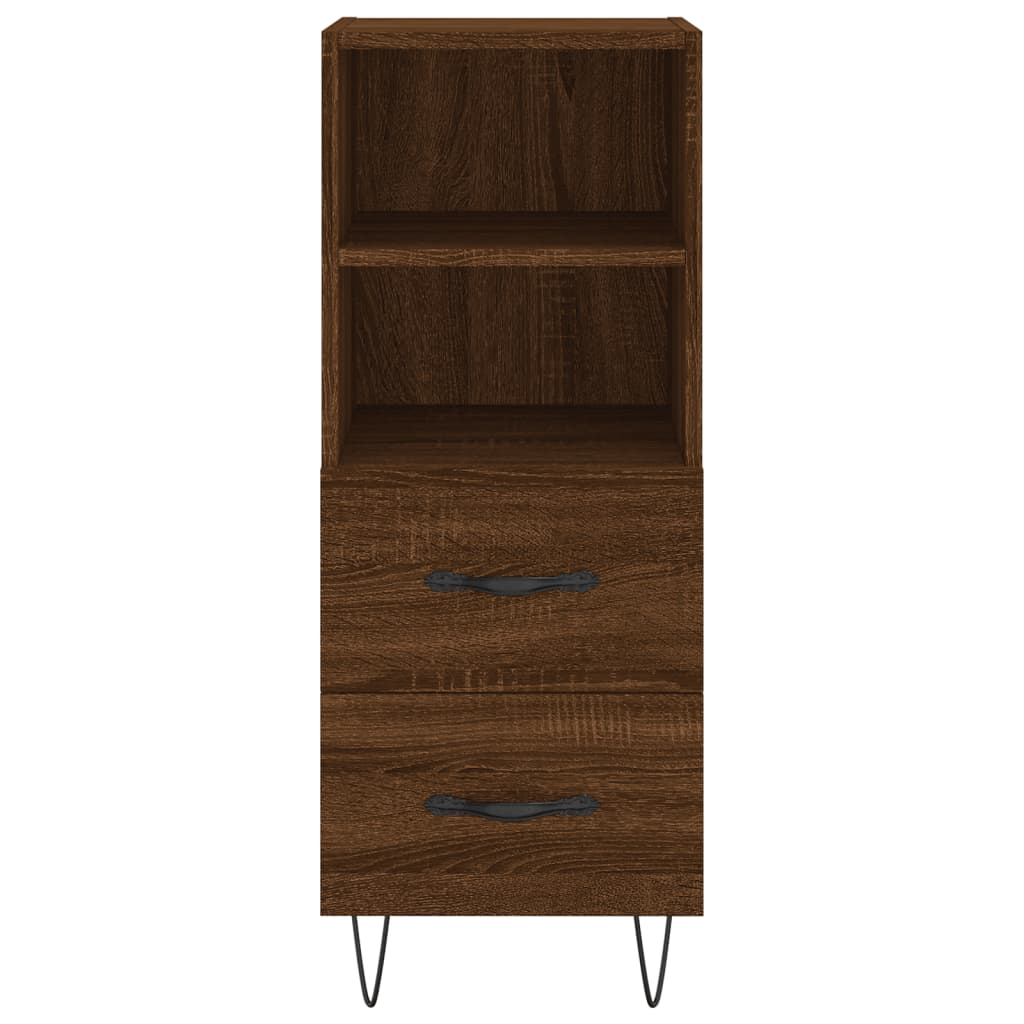 Image Buffet haut Chêne marron 34,5x34x180 cm Bois d'ingénierie | Xios Store SNC vidaXL Xios Store SNC