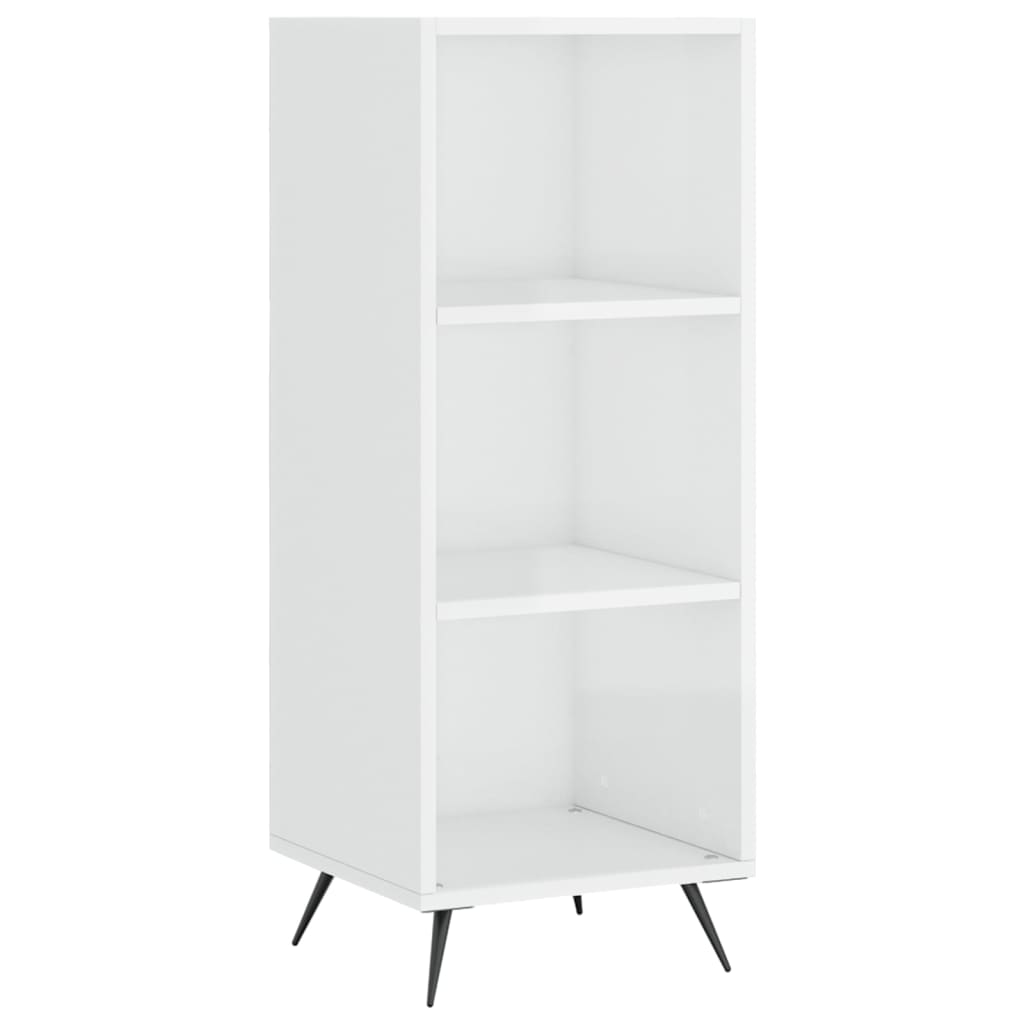 Image Buffet haut Blanc brillant 34,5x34x180 cm Bois d'ingénierie | Xios Store SNC vidaXL Xios Store SNC