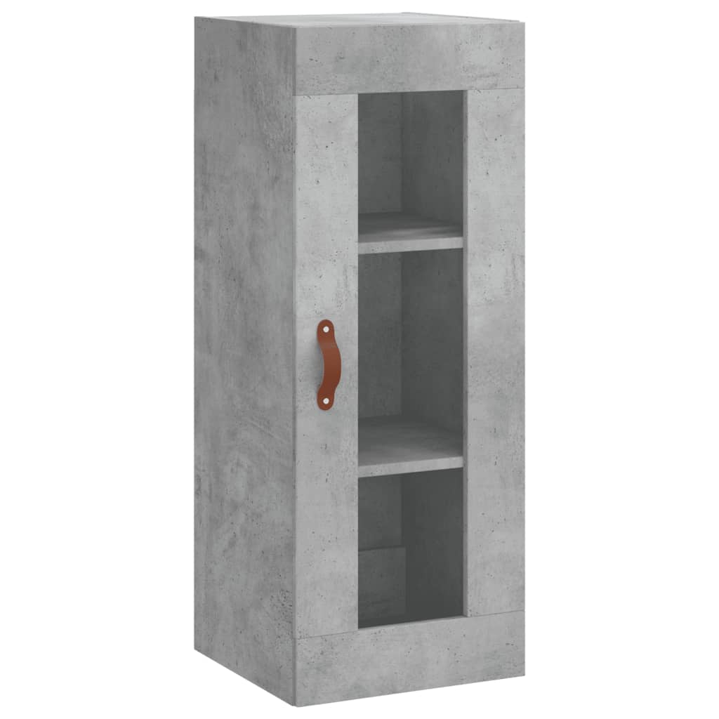 Image Buffet haut Gris béton 34,5x34x180 cm Bois d'ingénierie | Xios Store SNC vidaXL Xios Store SNC