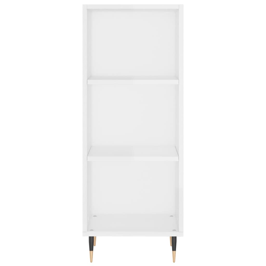 Image Buffet haut Blanc brillant 34,5x34x180 cm Bois d'ingénierie | Xios Store SNC vidaXL Xios Store SNC