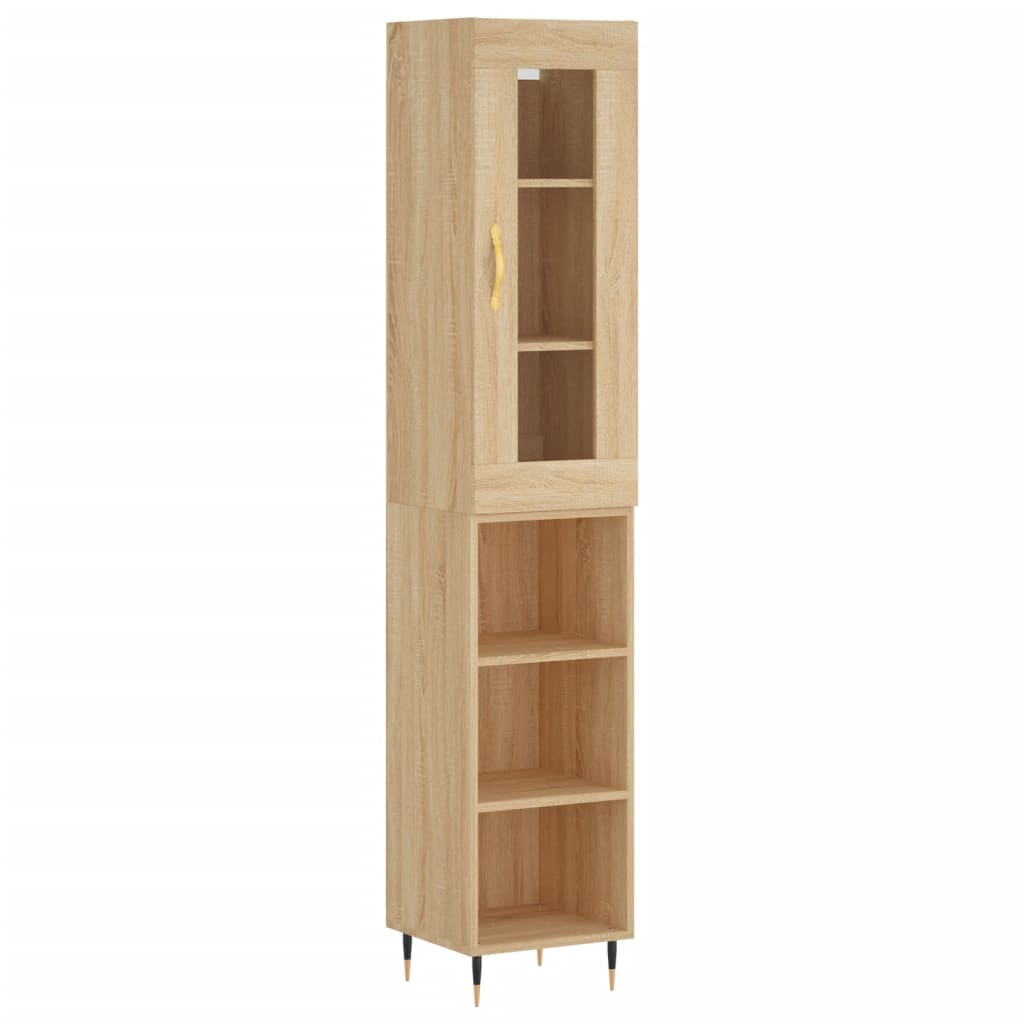 Image Buffet haut Chêne sonoma 34,5x34x180 cm Bois d'ingénierie | Xios Store SNC vidaXL Xios Store SNC