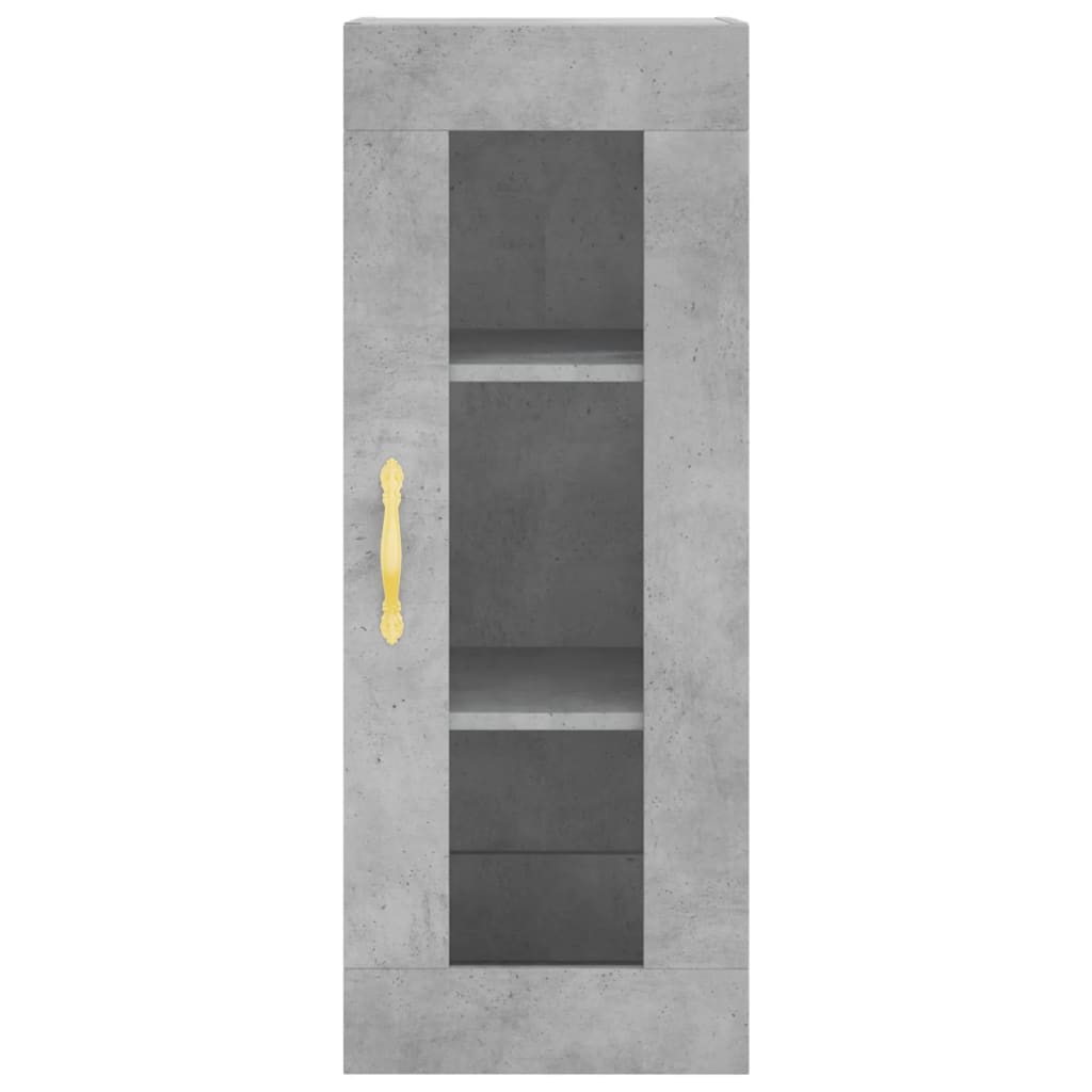 Image Buffet haut Gris béton 34,5x34x180 cm Bois d'ingénierie | Xios Store SNC vidaXL Xios Store SNC