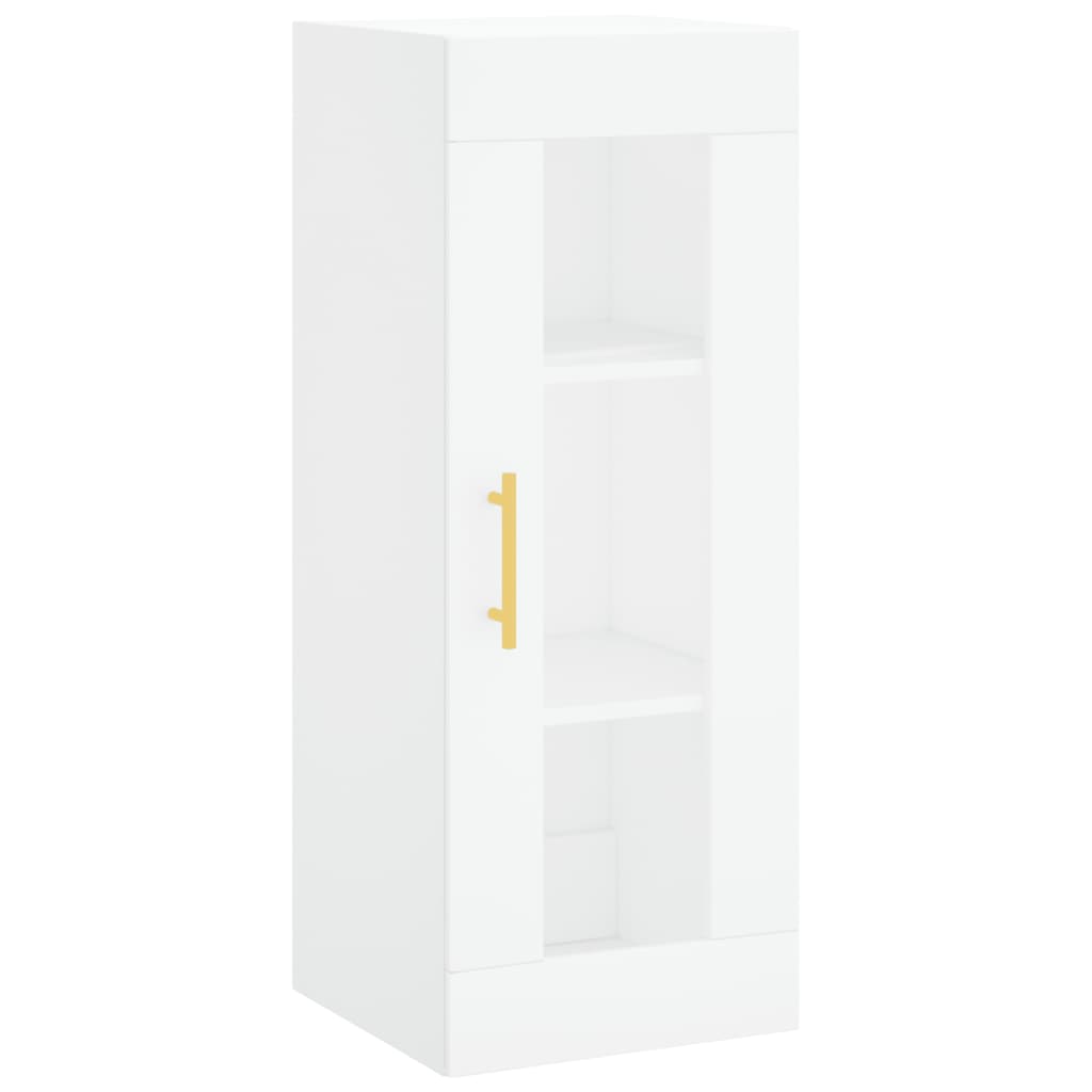 Image Buffet haut Blanc 34,5x34x180 cm Bois d'ingénierie | Xios Store SNC vidaXL Xios Store SNC