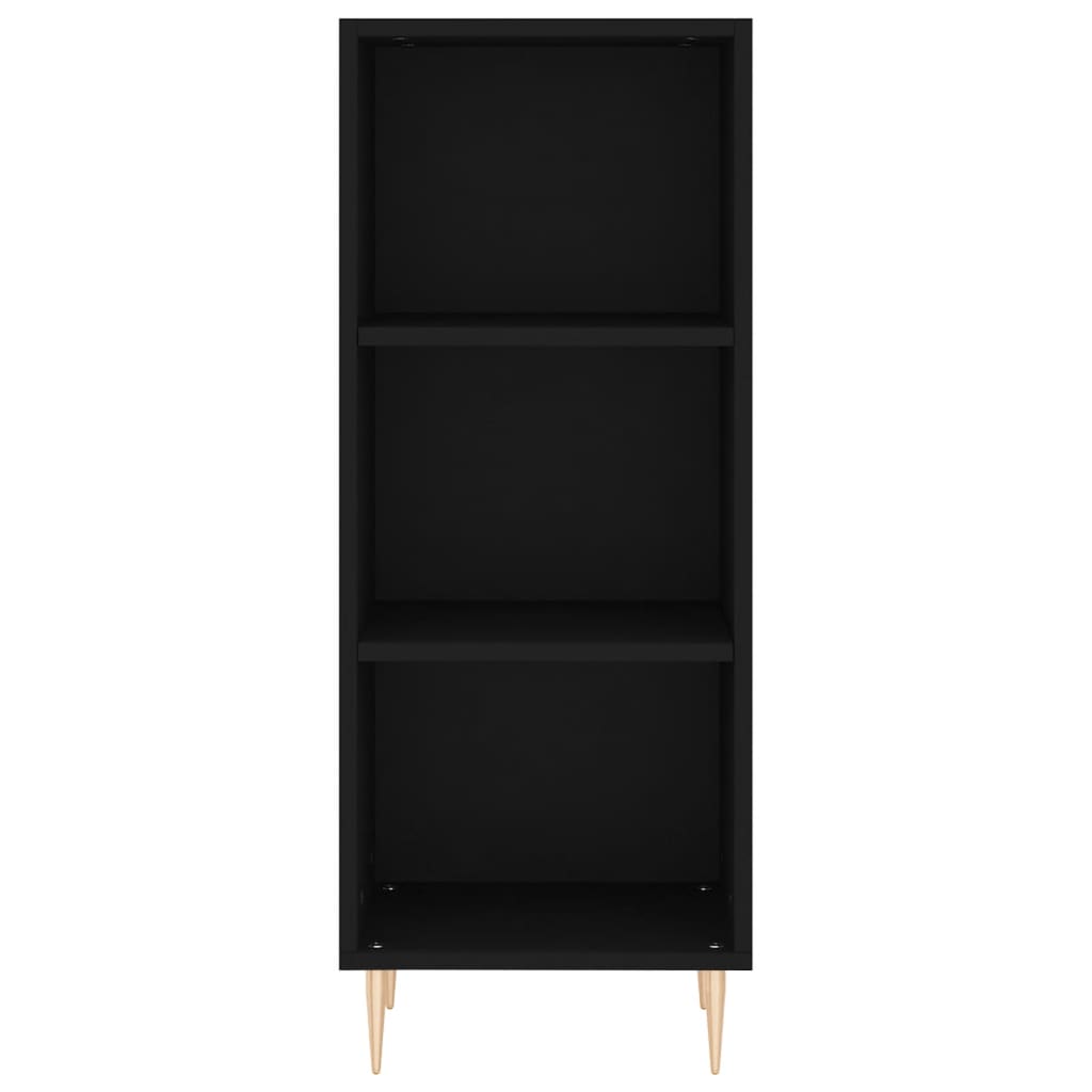 Image Buffet haut Noir 34,5x34x180 cm Bois d'ingénierie | Xios Store SNC vidaXL Xios Store SNC