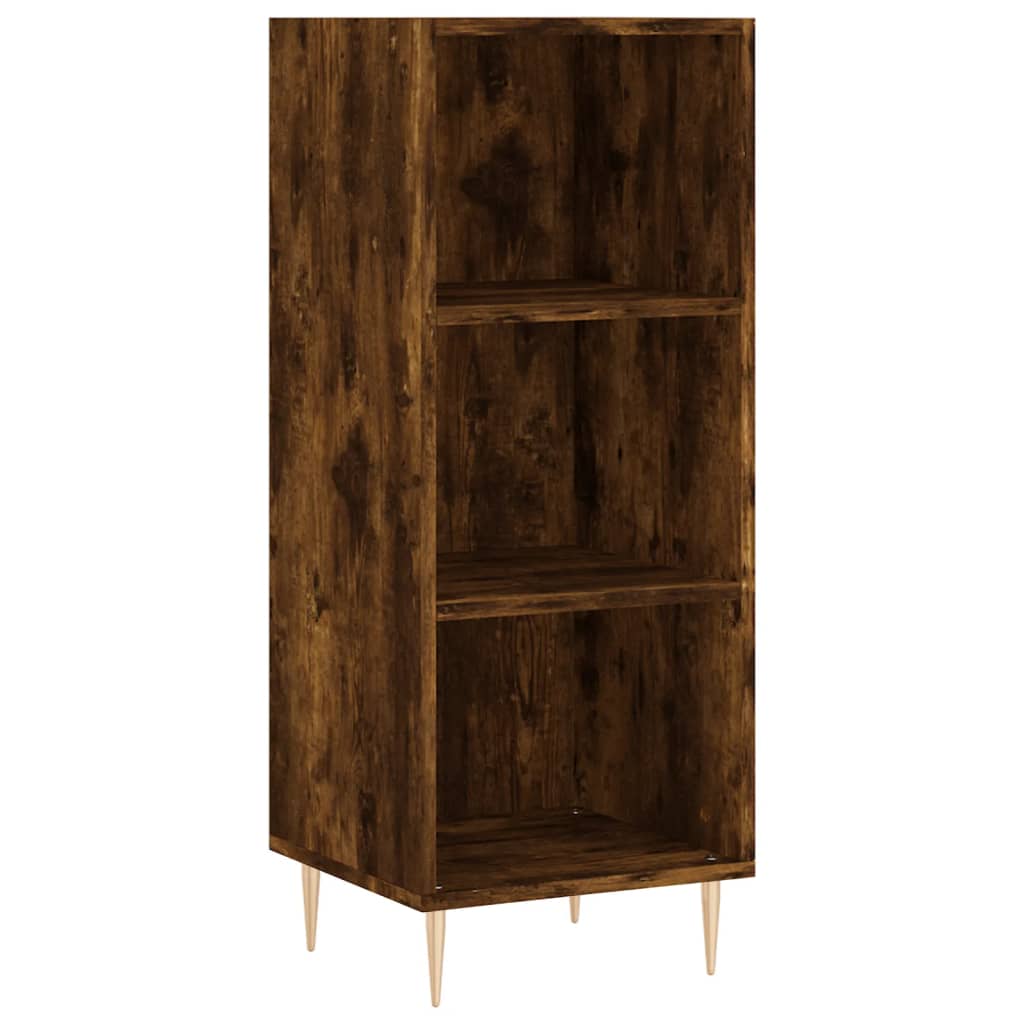 Image Buffet haut Chêne fumé 34,5x34x180 cm Bois d'ingénierie | Xios Store SNC vidaXL Xios Store SNC