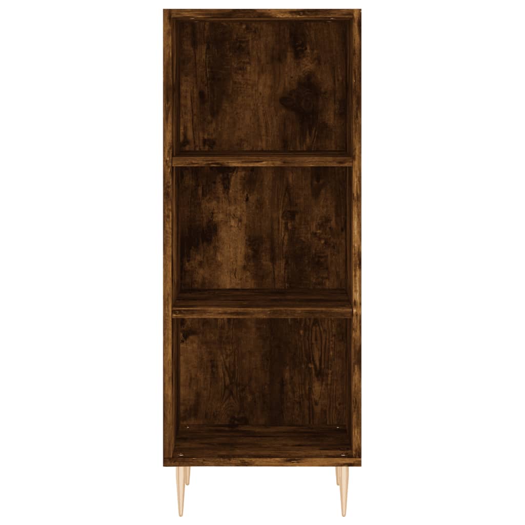 Image Buffet haut Chêne fumé 34,5x34x180 cm Bois d'ingénierie | Xios Store SNC vidaXL Xios Store SNC