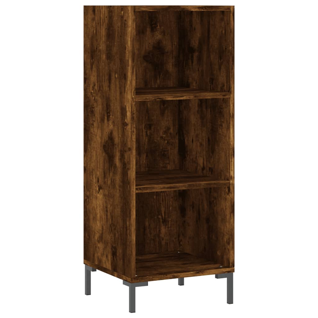 Image Buffet haut Chêne fumé 34,5x34x180 cm Bois d'ingénierie | Xios Store SNC vidaXL Xios Store SNC