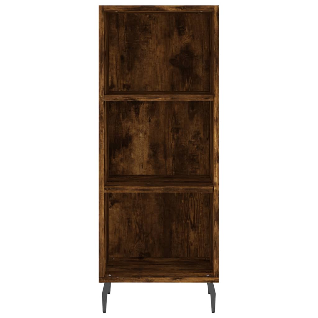 Image Buffet haut Chêne fumé 34,5x34x180 cm Bois d'ingénierie | Xios Store SNC vidaXL Xios Store SNC